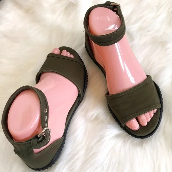 Prada Shoes Prada Womens Dark Olive Canvas Gladiator Sandals Size 6 Poshmark